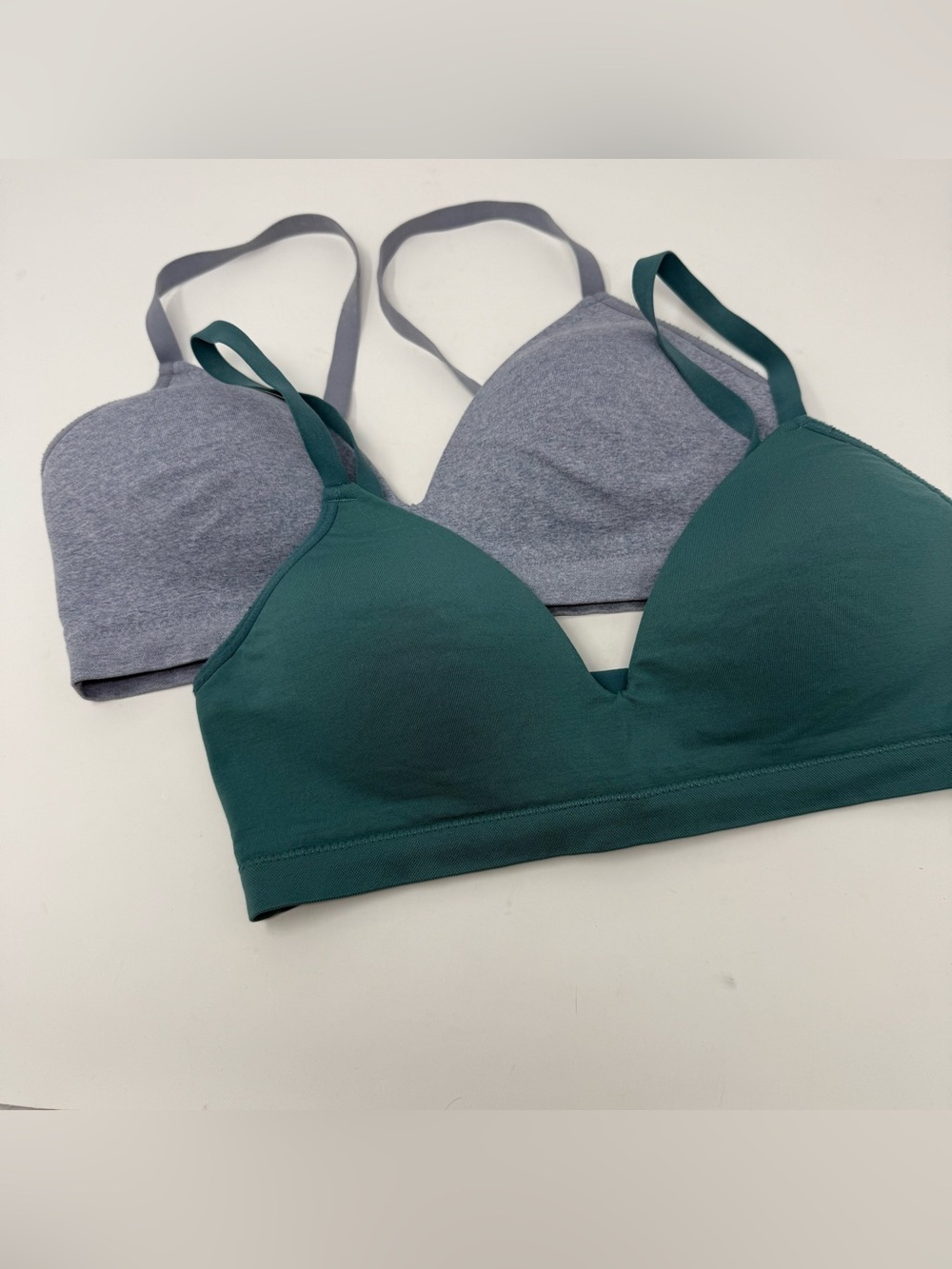 Thirdlove Set of 2 Teal and Heathered Blue Wireless Bra Small